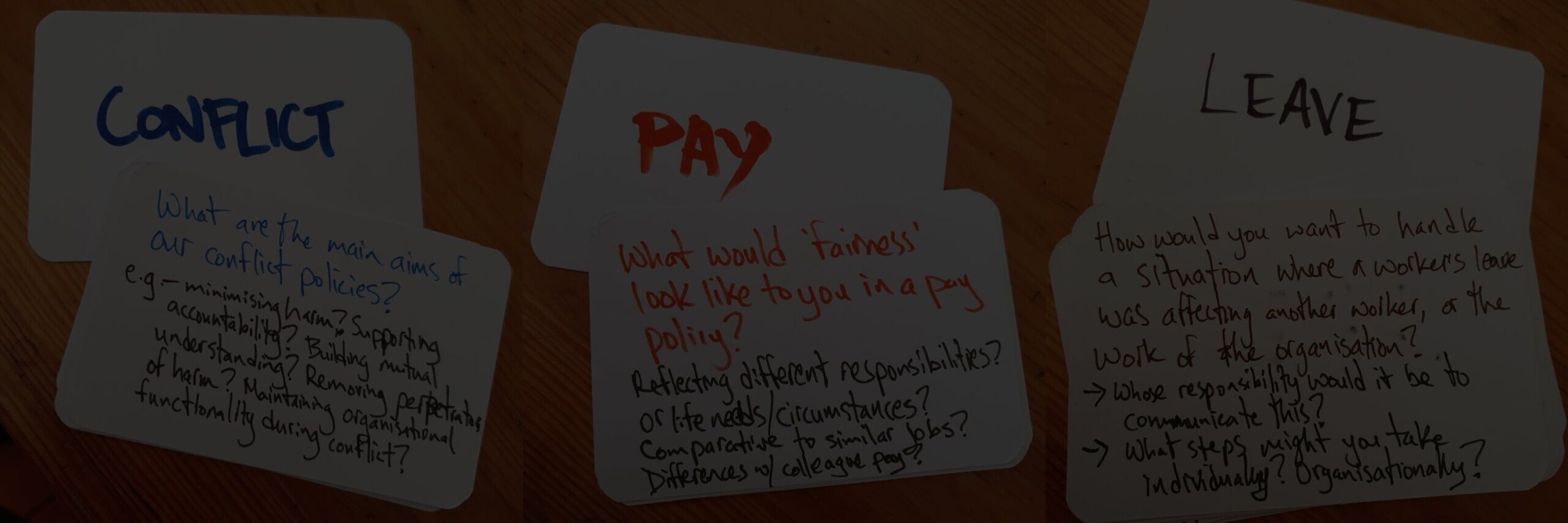 Prompt cards
